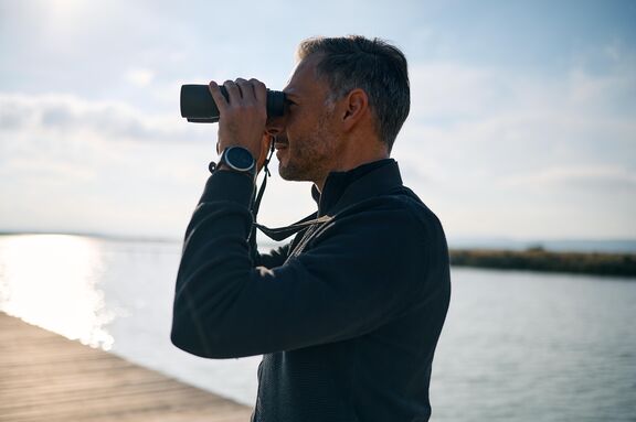 Birdwatching am neuen Strand