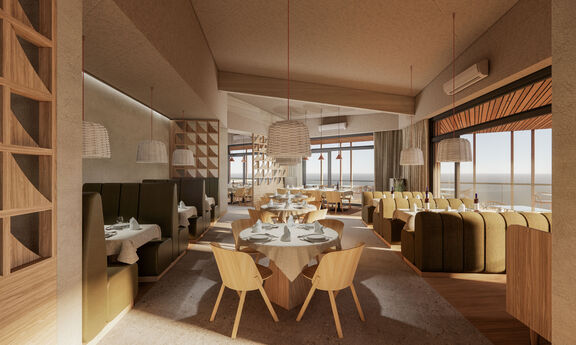 Restaurant Libelle am Neuen Strand, Rendering Gastraum alternativ